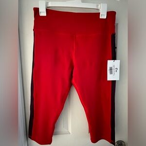 ZYIA Crop Leggings (Red,size 12)